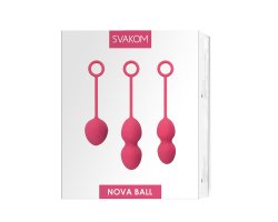 Комплект из 3-ех шариков со смещённым центром тяжести Svakom «Nova», розовый-foto12
