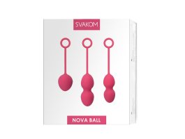 Комплект из 3-ех шариков со смещённым центром тяжести Svakom «Nova», розовый-foto12