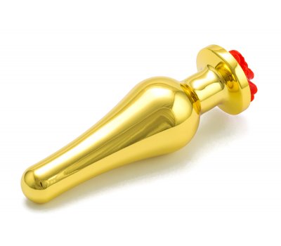 ДЕФФЕКТ Золотая пробка с красной розой M, Ø 3,4 см, 12 см ДЕФФЕКТ Золотая пробка с красной розой M, Ø 3,4 см, 12 см