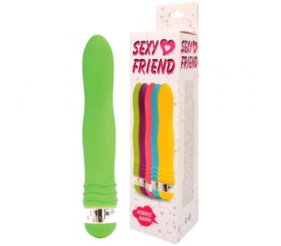 Зеленый вибромассажёр Sexy friend, Ø 2,9 см Зеленый вибромассажёр Sexy friend, Ø 2,9 см