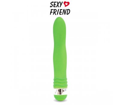 Зеленый вибромассажёр Sexy friend, Ø 2,9 см Зеленый вибромассажёр Sexy friend, Ø 2,9 см