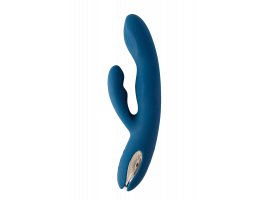 Вибратор Svakom «Aylin Dark Blue» с пульсирующей головкой, синий, 21,5 см, Ø 3,3 см