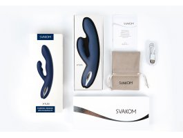 Вибратор Svakom «Aylin Dark Blue» с пульсирующей головкой, синий, 21,5 см, Ø 3,3 см-foto6