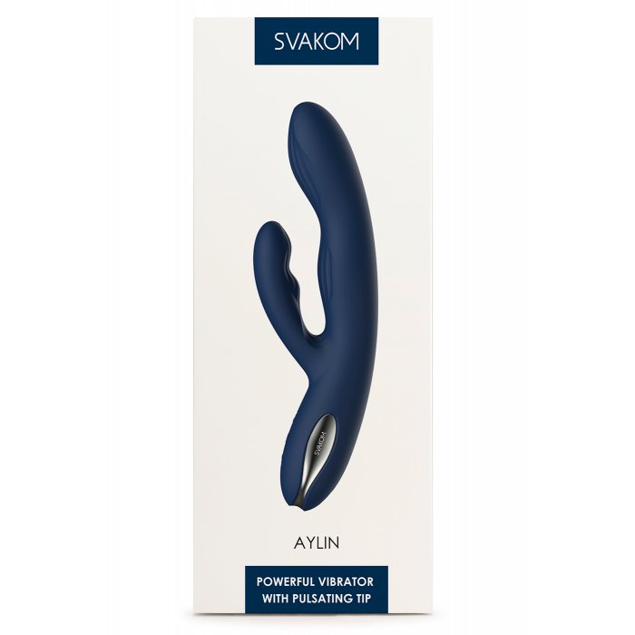 Вибратор Svakom «Aylin Dark Blue» с пульсирующей головкой, синий, 21,5 см, Ø 3,3 см-foto3