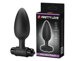 Анальная пробка черного цвета с вибрацией Vibrating Butt Plug, 11,8 см, Ø 3,8 см Анальная пробка черного цвета с вибрацией Vibrating Butt Plug, 11,8 см, Ø 3,8 см