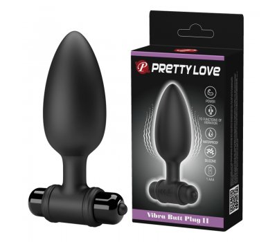 Анальная пробка черного цвета с вибрацией Vibrating Butt Plug, 11,8 см, Ø 3,8 см Анальная пробка черного цвета с вибрацией Vibrating Butt Plug, 11,8 см, Ø 3,8 см