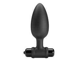 Анальная пробка черного цвета с вибрацией Vibrating Butt Plug, 11,8 см, Ø 3,8 см-foto4