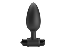 Анальная пробка черного цвета с вибрацией Vibrating Butt Plug, 11,8 см, Ø 3,8 см-foto7