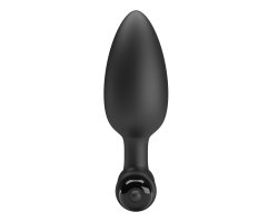Анальная пробка черного цвета с вибрацией Vibrating Butt Plug, 11,8 см, Ø 3,8 см-foto3