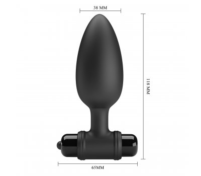 Анальная пробка черного цвета с вибрацией Vibrating Butt Plug, 11,8 см, Ø 3,8 см Анальная пробка черного цвета с вибрацией Vibrating Butt Plug, 11,8 см, Ø 3,8 см