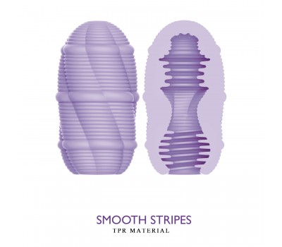 Двустороннее яйцо-мастурбатор Pretty Love Smooth Stripes Cupid-X