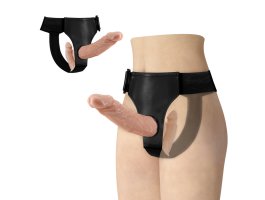 Двойной страпон с реалистичными насадками Ultra Passionate Harness-foto3