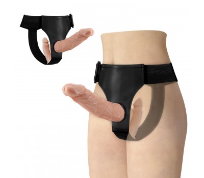 Двойной страпон с реалистичными насадками Ultra Passionate Harness