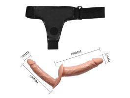 Двойной страпон с реалистичными насадками Ultra Passionate Harness-foto2