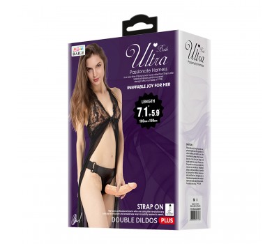 Двойной страпон с реалистичными насадками Ultra Passionate Harness