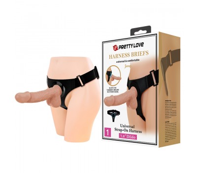 Страпон с реалистичной насадкой Harness Briefs Jerry Страпон с реалистичной насадкой Harness Briefs Jerry