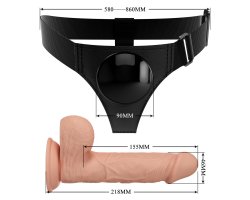 Страпон с реалистичной насадкой Harness Briefs Jerry-foto6