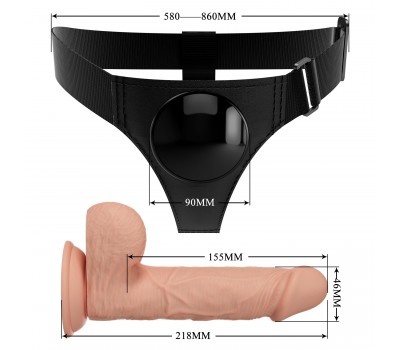 Страпон с реалистичной насадкой Harness Briefs Jerry Страпон с реалистичной насадкой Harness Briefs Jerry