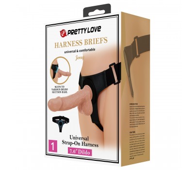 Страпон с реалистичной насадкой Harness Briefs Jerry Страпон с реалистичной насадкой Harness Briefs Jerry