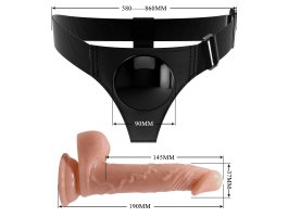 Страпон с реалистичной насадкой Harness Briefs Kevin-foto6