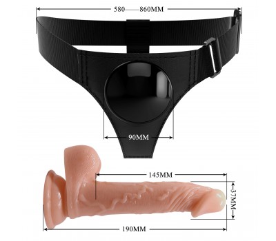 Страпон с реалистичной насадкой Harness Briefs Kevin