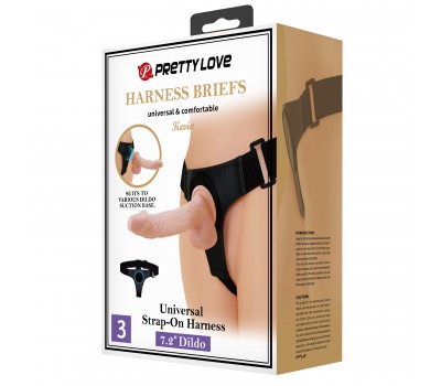 Страпон с реалистичной насадкой Harness Briefs Kevin