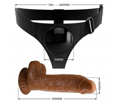 Страпон с реалистичной насадкой Harness Briefs Micheal