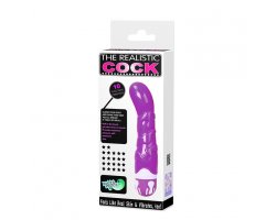 Рельефный вибратор The Realistic Cock 21,8 см, Ø 3,8 см, фиолетовый-foto4