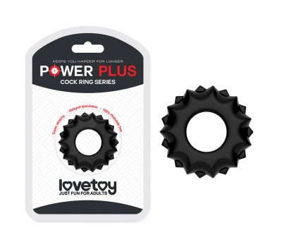 Черное эрекционное кольцо Power Plus Cockring Черное эрекционное кольцо Power Plus Cockring
