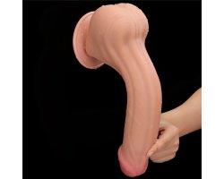 Реалистичный фаллоимитатор на присоске King Sized Sliding Skin Dual Layer Dong, 29 см, Ø 5,4 см-foto6