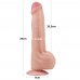 Реалистичный фаллоимитатор на присоске King Sized Sliding Skin Dual Layer Dong, 29 см, Ø 5,4 см