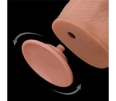 Реалистичный фаллоимитатор на присоске King Sized Sliding Skin Dual Layer Dong, 34 см, Ø 6,2 см