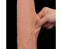 Реалистичный фаллоимитатор на присоске King Sized Sliding Skin Dual Layer Dong, 34 см, Ø 6,2 см-foto4