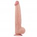 Реалистичный фаллоимитатор на присоске King Sized Sliding Skin Dual Layer Dong, 34 см, Ø 6,2 см