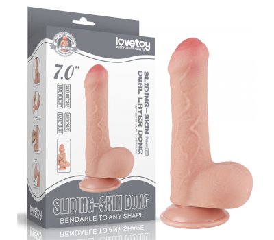 Реалистичный фаллос на присоске Sliding Skin Dual Layer Dong, 18,3 см, Ø 3,5 см Реалистичный фаллос на присоске Sliding Skin Dual Layer Dong, 18,3 см, Ø 3,5 см