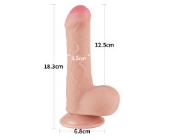 Реалистичный фаллос на присоске Sliding Skin Dual Layer Dong, 18,3 см, Ø 3,5 см-foto13