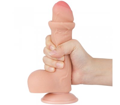 Реалистичный фаллос на присоске Sliding Skin Dual Layer Dong, 18,3 см, Ø 3,5 см Реалистичный фаллос на присоске Sliding Skin Dual Layer Dong, 18,3 см, Ø 3,5 см