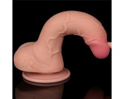 Реалистичный фаллос на присоске Sliding Skin Dual Layer Dong, 19,5 см, Ø 3,5 см-foto7