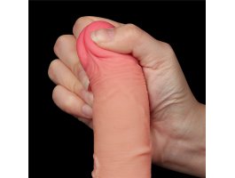 Реалистичный фаллос на присоске Sliding Skin Dual Layer Dong, 19,5 см, Ø 3,5 см-foto2
