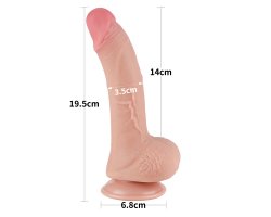 Реалистичный фаллос на присоске Sliding Skin Dual Layer Dong, 19,5 см, Ø 3,5 см-foto4