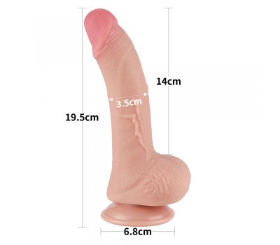 Реалистичный фаллос на присоске Sliding Skin Dual Layer Dong, 19,5 см, Ø 3,5 см Реалистичный фаллос на присоске Sliding Skin Dual Layer Dong, 19,5 см, Ø 3,5 см