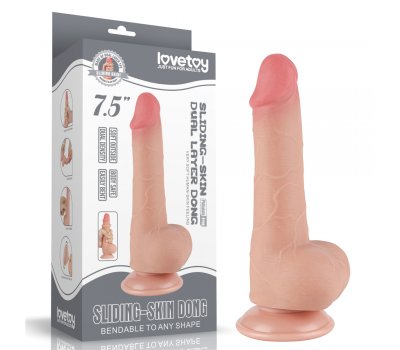 Реалистичный фаллос на присоске Sliding Skin Dual Layer Dong, 19,5 см, Ø 3,6 см Реалистичный фаллос на присоске Sliding Skin Dual Layer Dong, 19,5 см, Ø 3,6 см