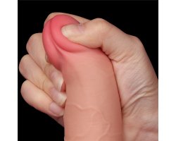 Реалистичный фаллос на присоске Sliding Skin Dual Layer Dong, 19,5 см, Ø 3,6 см-foto7