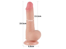 Реалистичный фаллос на присоске Sliding Skin Dual Layer Dong, 19,5 см, Ø 3,6 см-foto13