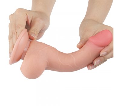 Реалистичный фаллос на присоске Sliding Skin Dual Layer Dong, 19,5 см, Ø 3,6 см Реалистичный фаллос на присоске Sliding Skin Dual Layer Dong, 19,5 см, Ø 3,6 см