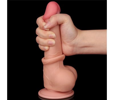 Реалистичный фаллос на присоске Sliding Skin Dual Layer Dong, 19,5 см, Ø 3,6 см Реалистичный фаллос на присоске Sliding Skin Dual Layer Dong, 19,5 см, Ø 3,6 см