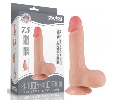 Реалистичный фаллос на присоске Sliding Skin Dual Layer Dong, 19,5 см, Ø 3,7 см Реалистичный фаллос на присоске Sliding Skin Dual Layer Dong, 19,5 см, Ø 3,7 см