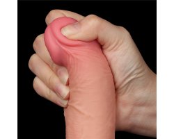 Реалистичный фаллос на присоске Sliding Skin Dual Layer Dong, 19,5 см, Ø 3,7 см-foto10