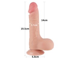 Реалистичный фаллос на присоске Sliding Skin Dual Layer Dong, 19,5 см, Ø 3,7 см-foto8