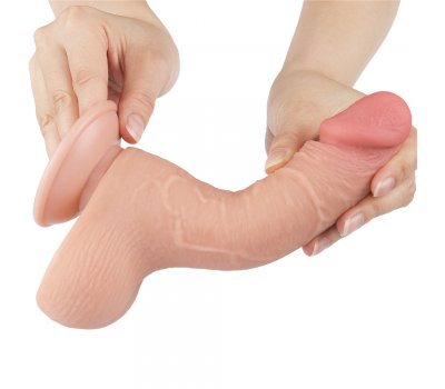 Реалистичный фаллос на присоске Sliding Skin Dual Layer Dong, 19,5 см, Ø 3,7 см Реалистичный фаллос на присоске Sliding Skin Dual Layer Dong, 19,5 см, Ø 3,7 см